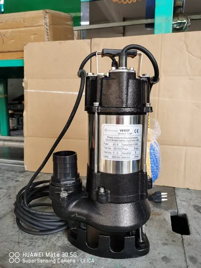 Bomba sumergible de lodos para drenaje de aguas residuales con impulsor y caja de control de bobinado de cobre