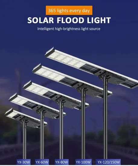 Farola LED solar integrada todo en uno Lecuso para exteriores, impermeable, 30 W, 60 W, 80 W, 100 W, 120 W y 150 W