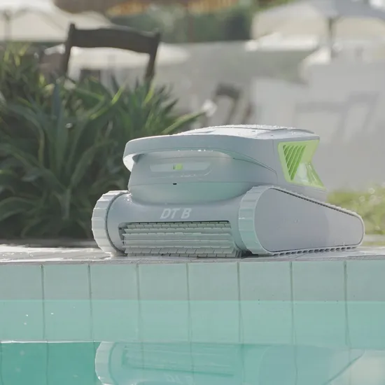 Limpiador de piscinas robótico inalámbrico, hasta 6600 gph, 1614 pies cuadrados, 300 min de navegación inteligente, limpieza de paredes, línea de flotación y suelo de piscinas enterradas, robot aspirador de piscinas.